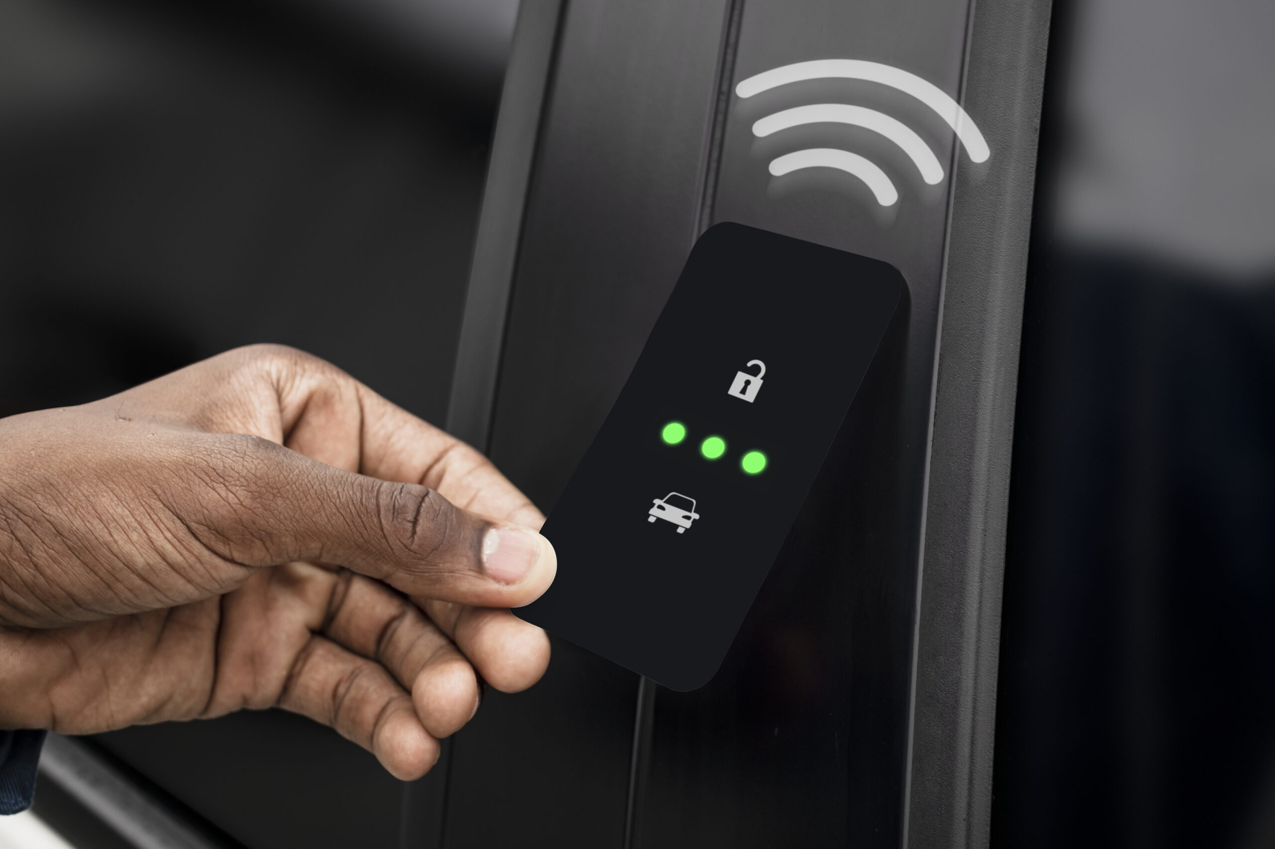 Unlocking car door with smart card